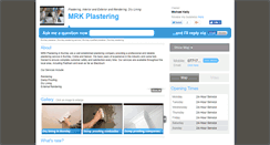 Desktop Screenshot of mrkplastering.co.uk